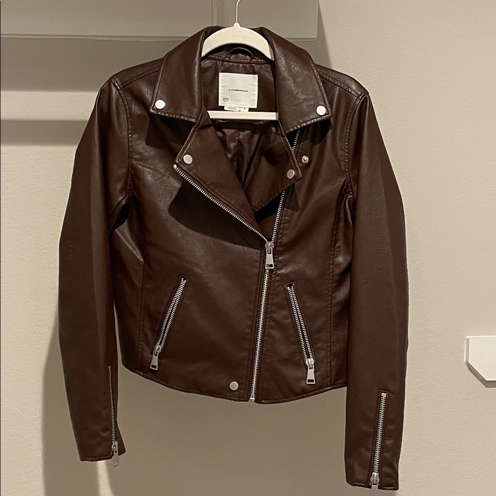 Anthropologie Dark Brown Leather Jacket